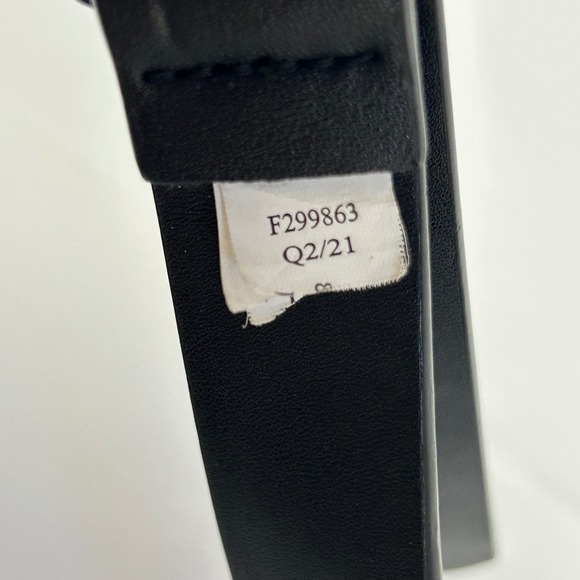 J. CREW Black Leather Belt Gold Buckle Women's 39 Inch Length - Picture 6 of 8